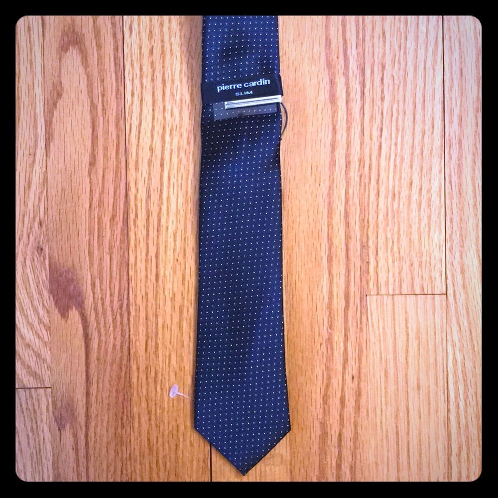 NWT Men’s Pierre Cardin Black Slim Tie